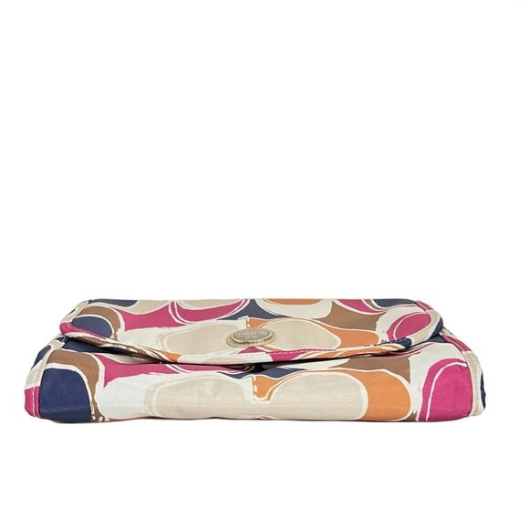Auth COACH Scribble F77422 White Beige Multi Nylon - Pouch - Picture 3 of 5